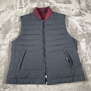 Brunello Cucinelli Nylon/Goose Down reversible‎ Puffer Vest Mens XL $1795 Retail